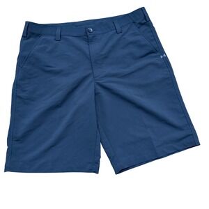 Under Armour Golf Shorts Mens 38 Navy Blue Excellent Stretch Performance 1236343